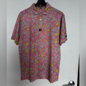 Pink Bad Birdie Floral Polo